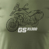 Ausverkauf - BMW GS R 1300 ADVENTURE Sammler-Motorrad-T-Shirt für Männer khaki REGULAR