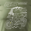 Ausverkauf - Motorrad-T-Shirt mit Motorrad BMW GS R 1300 ADVENTURE Herren khaki REGULAR