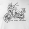 CF MOTO MT800 Herren Weiss Motorrad Motorrad-T-Shirt