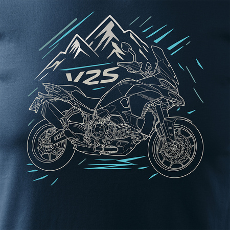 Ducati Multistrada V2S Herren marineblau REGULAR Motorrad-T-Shirt