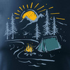 T-Shirt mit Berge in den Bergen Camping-Zelt Tatra Outdoor-Trekking Herren marineblau REGULAR