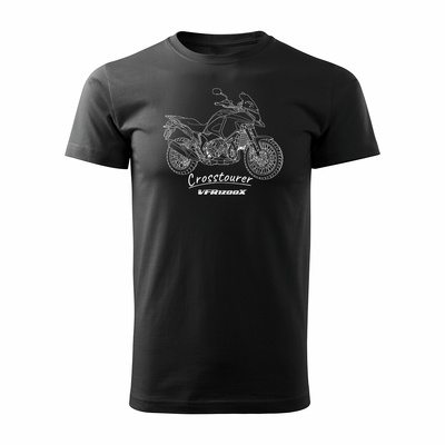 Honda VFR1200X VFR 1200 X Crosstourer Stroke Herren szwarz Motorrad-T-Shirt REGULAR