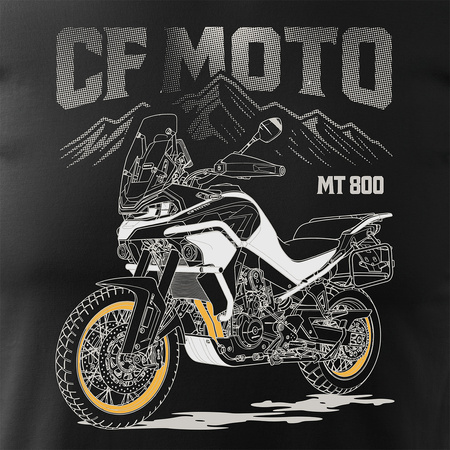 CF MOTO MT800 Herren Schwarz Motorrad Motorrad-T-Shirt