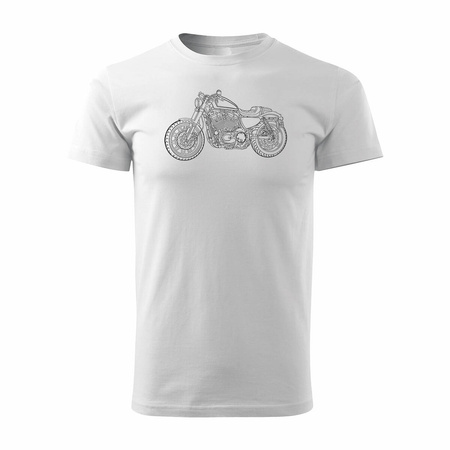 HARLEY ROADSTER Herren-Motorrad-T-Shirt weiß REGULAR