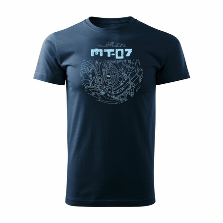 Yamaha MT-07 Herren marineblau REGULAR Motorrad Motorrad-T-Shirt