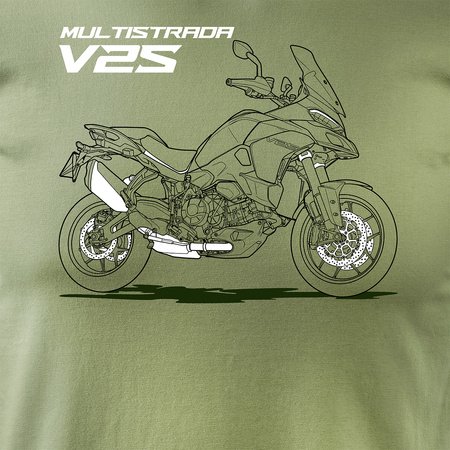 Ducati Multistrada V2S Herren Khaki REGULAR Motorrad-T-Shirt