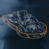 Herren Go-Kart-Kart-Shirt navy blau REGULAR