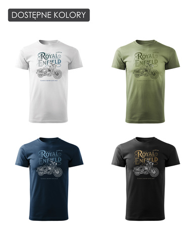 Royal Enfield Classic 650 Legend Herren Schwarz Motorrad Motorrad-T-Shirt