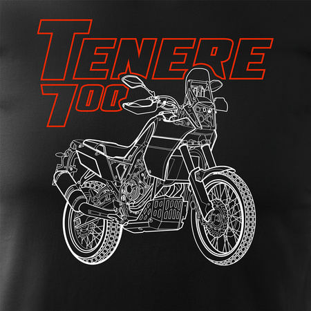 Yamaha Tenere 700 Herren schwarz Motorrad-T-Shirt REGULAR