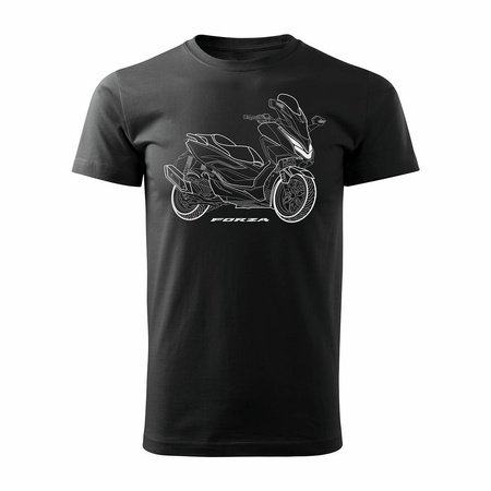 Honda Forza Herren-Roller-T-Shirt schwarz REGULAR
