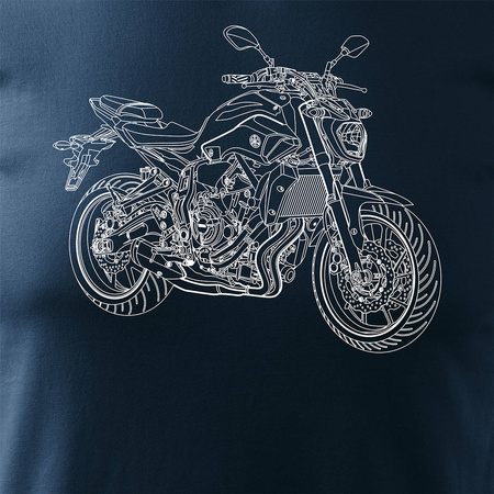 Verkauf - Yamaha MT-07 Herren navy blau REGULAR Motorrad Motorrad T-Shirt