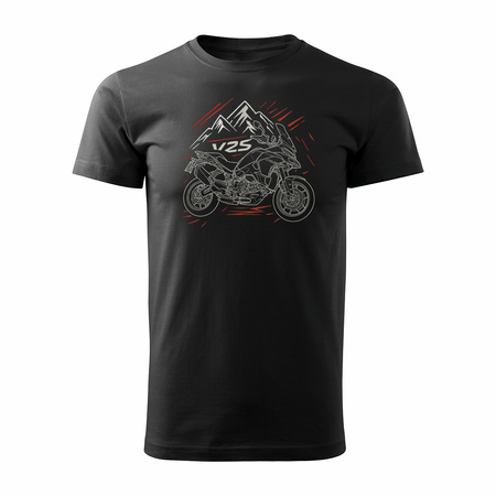 Ducati Multistrada V2S Herren Schwarz REGULAR Motorrad-T-Shirt