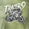 Yamaha Tracer 9 900 Herren Khaki Motorrad Motorrad-T-Shirt
