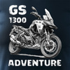 Motorrad-T-Shirt mit Motorrad BMW GS R 1300 ADVENTURE Herren navy blau REGULAR