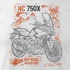 Honda NC 750 X NC750X Herren-Motorrad-T-Shirt weiß REGULAR