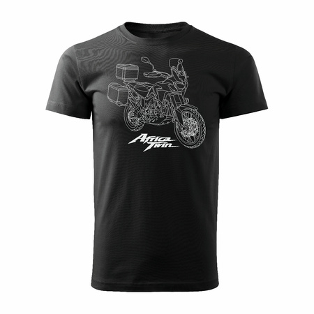 Set aus Kapuzenpullover und T-Shirt mit Honda Africa Twin CRF1100L Motorrad, Herren, schwarz