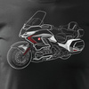 Verkauf - Honda Goldwing Herren Motorrad Motorrad-T-Shirt schwarz REGULAR