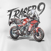 Yamaha Tracer 9 900 Herren Weiss Motorrad Motorrad-T-Shirt