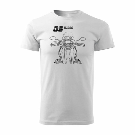 BMW GS 1250 ADVENTURE Herren Motorrad Motorrad-T-Shirt weiß REGULAR