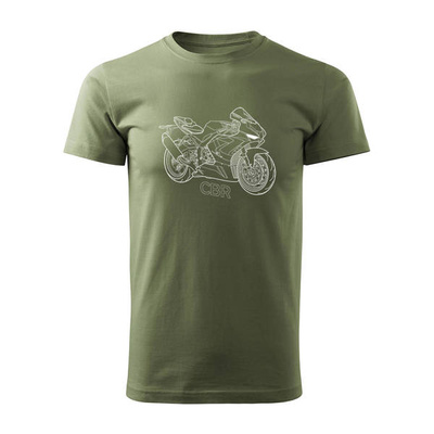 Honda CBR 1000 600 Herren khaki REGULAR Motorrad-T-Shirt