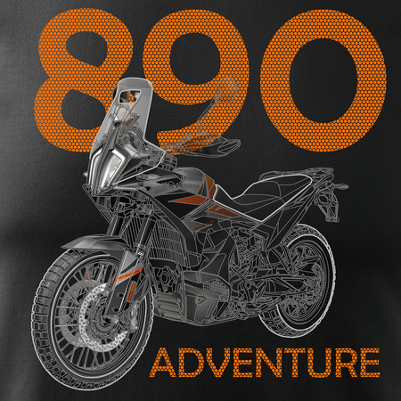 KTM 890 Adventure Herren schwarz REGULAR Motorrad-T-Shirt