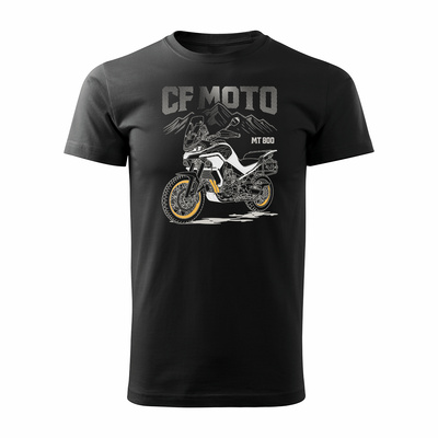 Ausverkauf - CF MOTO MT800 Herren Schwarz Motorrad Motorrad-T-Shirt