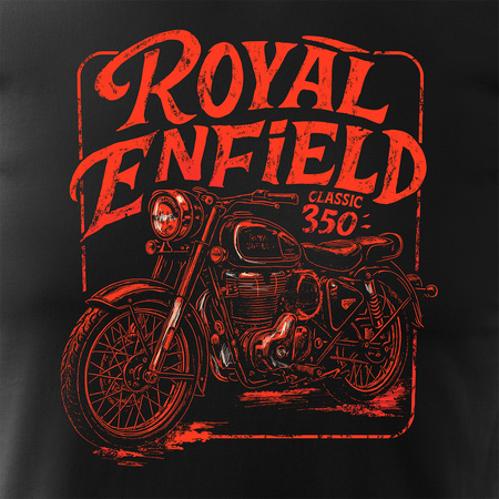 Royal Enfield Classic 350 Legend Herren Schwarz Motorrad Motorrad-T-Shirt