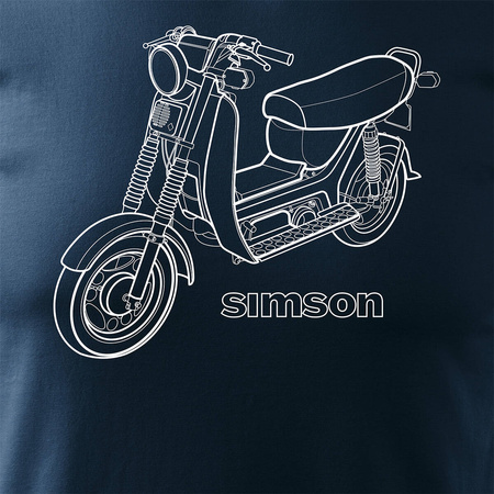 Simson Enduro S50 S51 Herren marineblau REGULAR Motorrad-T-Shirt