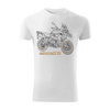 BMW GS 1250 ADVENTURE Herren Motorrad Motorrad-T-Shirt weiß SLIM