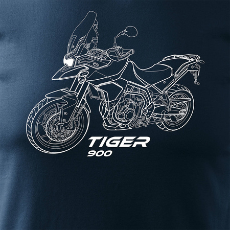 Triumph Tiger 900 Herren marineblau REGULAR Motorrad Motorrad-T-Shirt