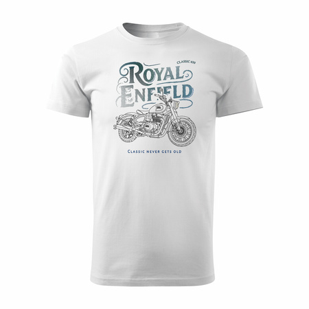 Royal Enfield Classic 650 Legend Herren Weiss Motorrad Motorrad-T-Shirt