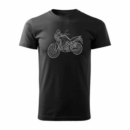 Honda Africa Twin CRF1100L Herren-Motorrad-T-Shirt schwarz