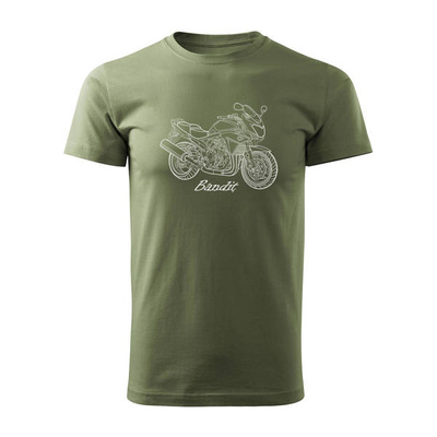 Suzuki Bandit 600 1200 750 Herren khaki REGULAR Motorrad-T-Shirt