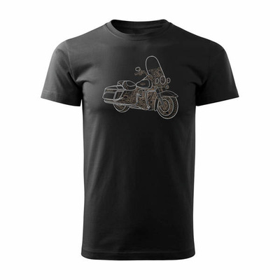 Harley Road King Herren-Motorrad-T-Shirt schwarz REGULAR