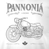 Pannonia Herren weiss Motorrad-T-Shirt REGULAR