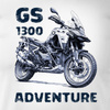 Motorrad-T-Shirt mit Motorrad BMW GS R 1300 ADVENTURE Herren weiss REGULAR