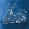 Honda X-ADV XADV 750 Herren-Motorrad-T-Shirt blau REGULAR