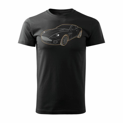 Herren Aston Martin Vanquish DB9 Auto-T-Shirt schwarz REGULAR