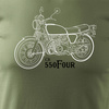 Honda 550 four legend Herren khaki REGULAR Motorrad-T-Shirt