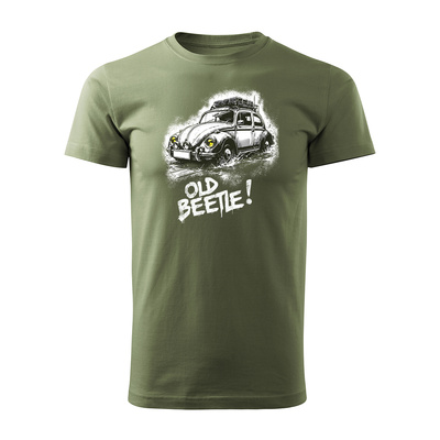 VW Beetle Buckel Auto T-Shirt Herren Khaki REGULAR