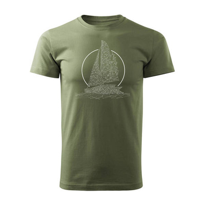 Herren khaki REGULAR Segelyacht-T-Shirt