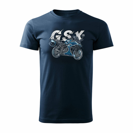 Ausverkauf - Suzuki GSX 1000 GT Herren-Motorrad-T-Shirt navy blau REGULAR