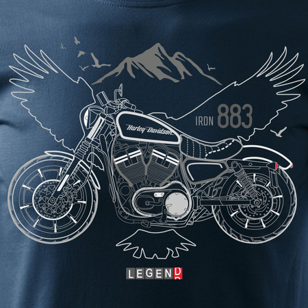 Verkauf - Harley Iron 883 Herren navy blau REGULAR Motorrad Motorrad T-Shirt