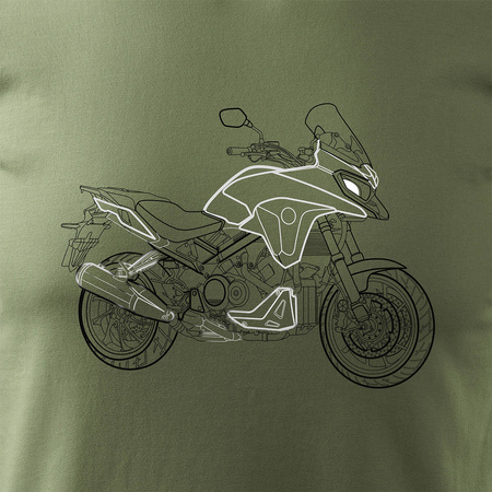 Ausverkauf - Honda VFR 800 X Stroke Herren khaki REGULAR Motorrad-T-Shirt