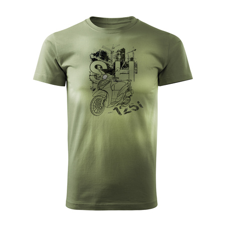 Honda SH125i SH 125 i Herren Khaki Motorrad Motorrad-T-Shirt