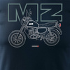 MZ ETZ 150 Herren marineblau REGULAR Motorrad-T-Shirt