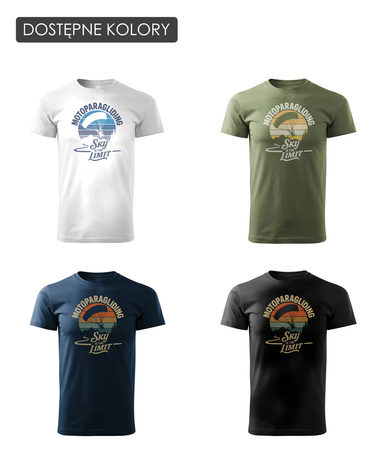 Herren moto paraglider t-shirt Marienblue REGULAR