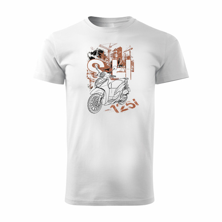 Honda SH125i SH 125 i Herren Weiss Motorrad Motorrad-T-Shirt