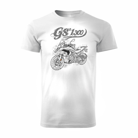 BMW GS R 1300 ADVENTURE Herren Motorrad Motorrad T-Shirt weiß REGULAR