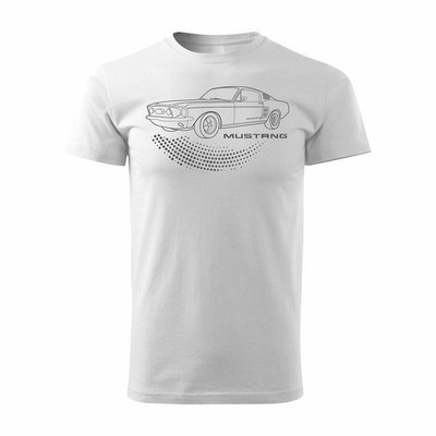 Ford Mustang Auto-T-Shirt Ford Mustang Herren weiß REGULAR